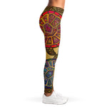 Ethnic Sea Turtles Print Women's Leggings