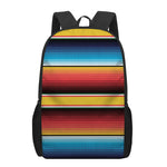 Ethnic Serape Blanket Pattern Print 17 Inch Backpack