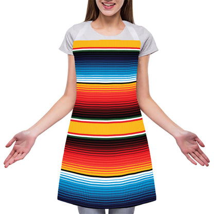 Ethnic Serape Blanket Pattern Print Adjustable Apron
