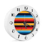Ethnic Serape Blanket Pattern Print Alarm Clock