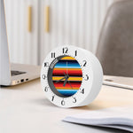 Ethnic Serape Blanket Pattern Print Alarm Clock