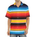 Ethnic Serape Blanket Pattern Print Aloha Shirt