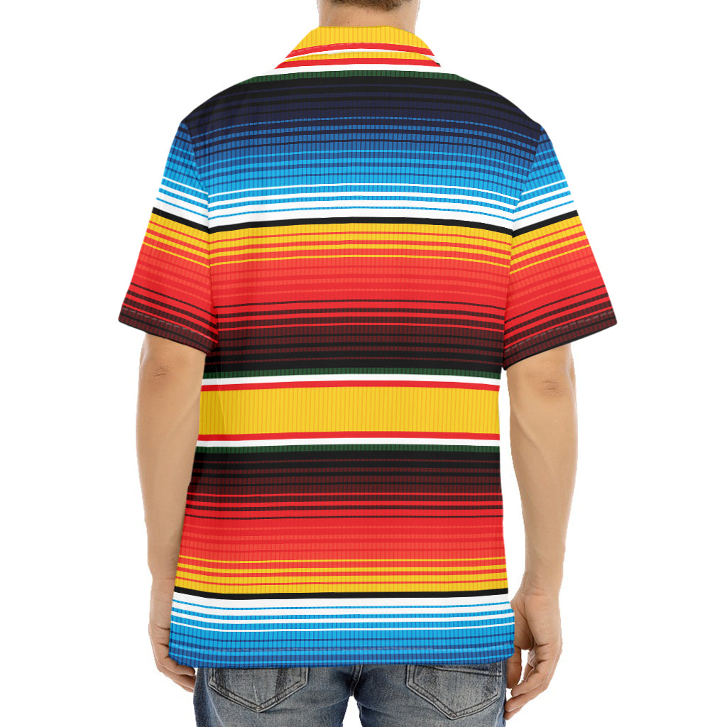 Ethnic Serape Blanket Pattern Print Aloha Shirt