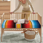 Ethnic Serape Blanket Pattern Print Baby Crib Sheet