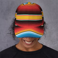 Ethnic Serape Blanket Pattern Print Baseball Cap