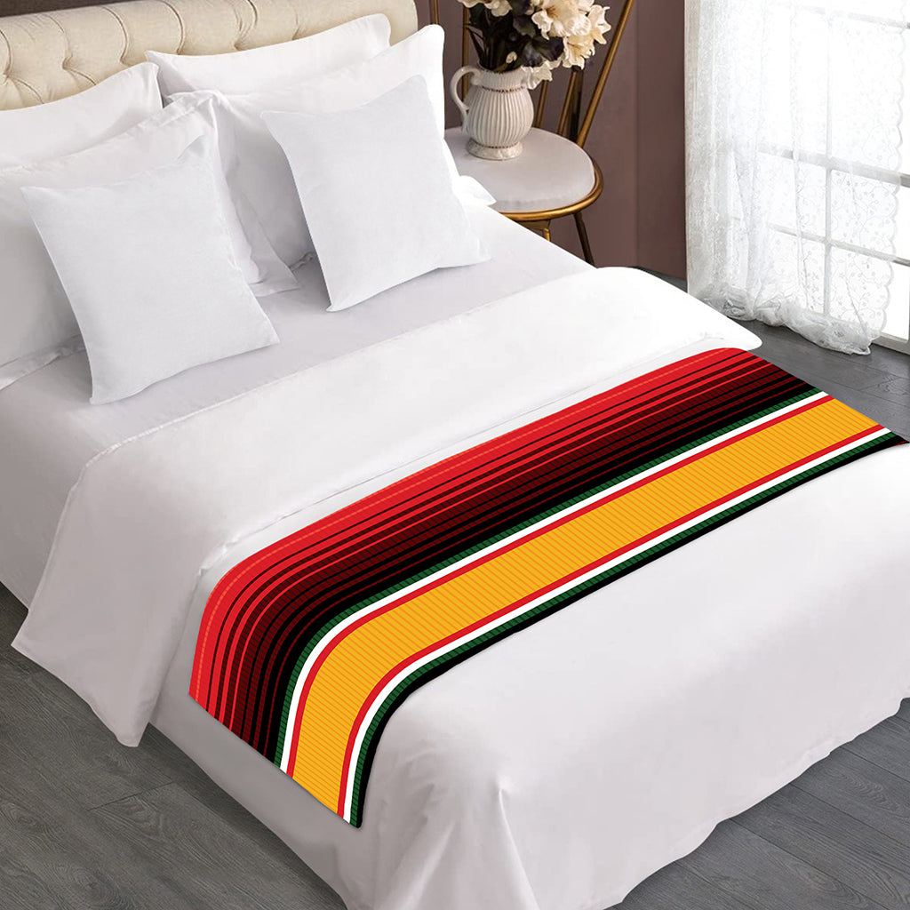 Ethnic Serape Blanket Pattern Print Bed Runner