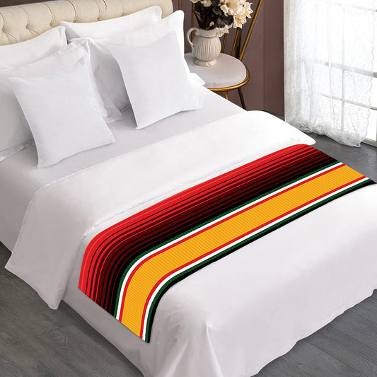 Ethnic Serape Blanket Pattern Print Bed Runner
