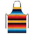Ethnic Serape Blanket Pattern Print Bib Apron With Pocket