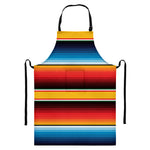 Ethnic Serape Blanket Pattern Print Bib Apron With Pocket