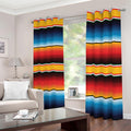 Ethnic Serape Blanket Pattern Print Dimout Grommet Curtains