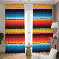 Ethnic Serape Blanket Pattern Print Dimout Pencil Pleat Curtains