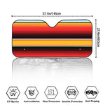 Ethnic Serape Blanket Pattern Print Car Windshield Sun Shade