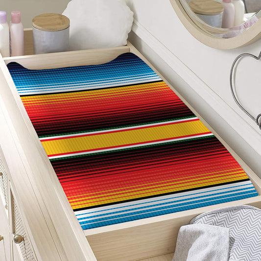 Ethnic Serape Blanket Pattern Print Changing Pad Cover