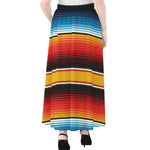 Ethnic Serape Blanket Pattern Print Chiffon Maxi Skirt