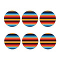 Ethnic Serape Blanket Pattern Print Coaster Set