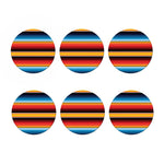 Ethnic Serape Blanket Pattern Print Coaster Set