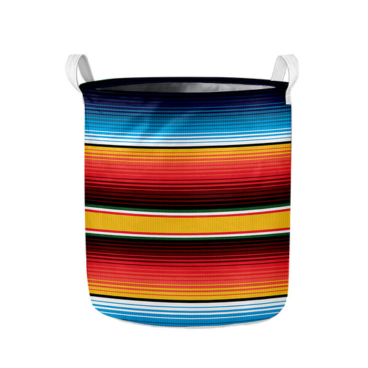 Ethnic Serape Blanket Pattern Print Collapsible Laundry Basket