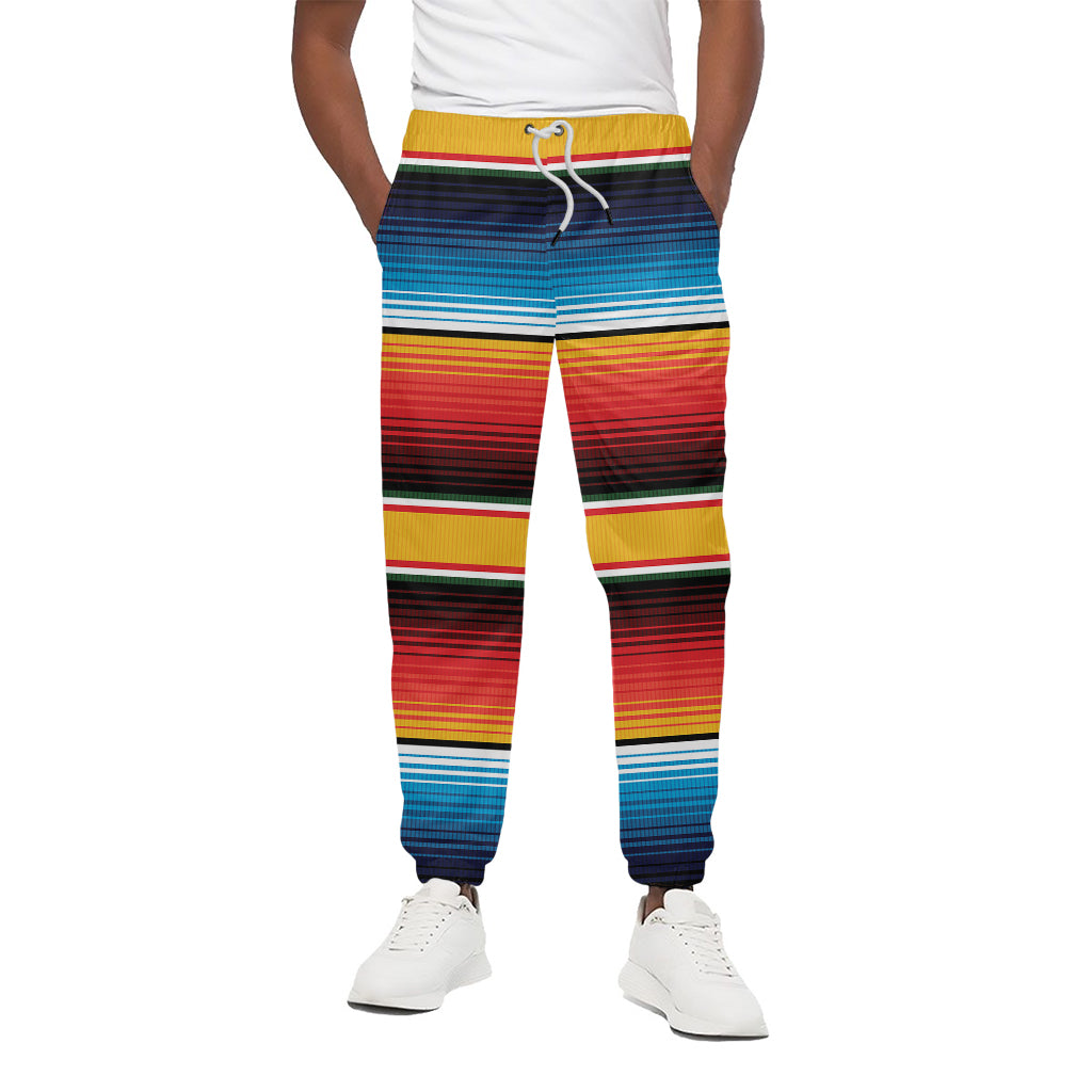 Ethnic Serape Blanket Pattern Print Cotton Pants