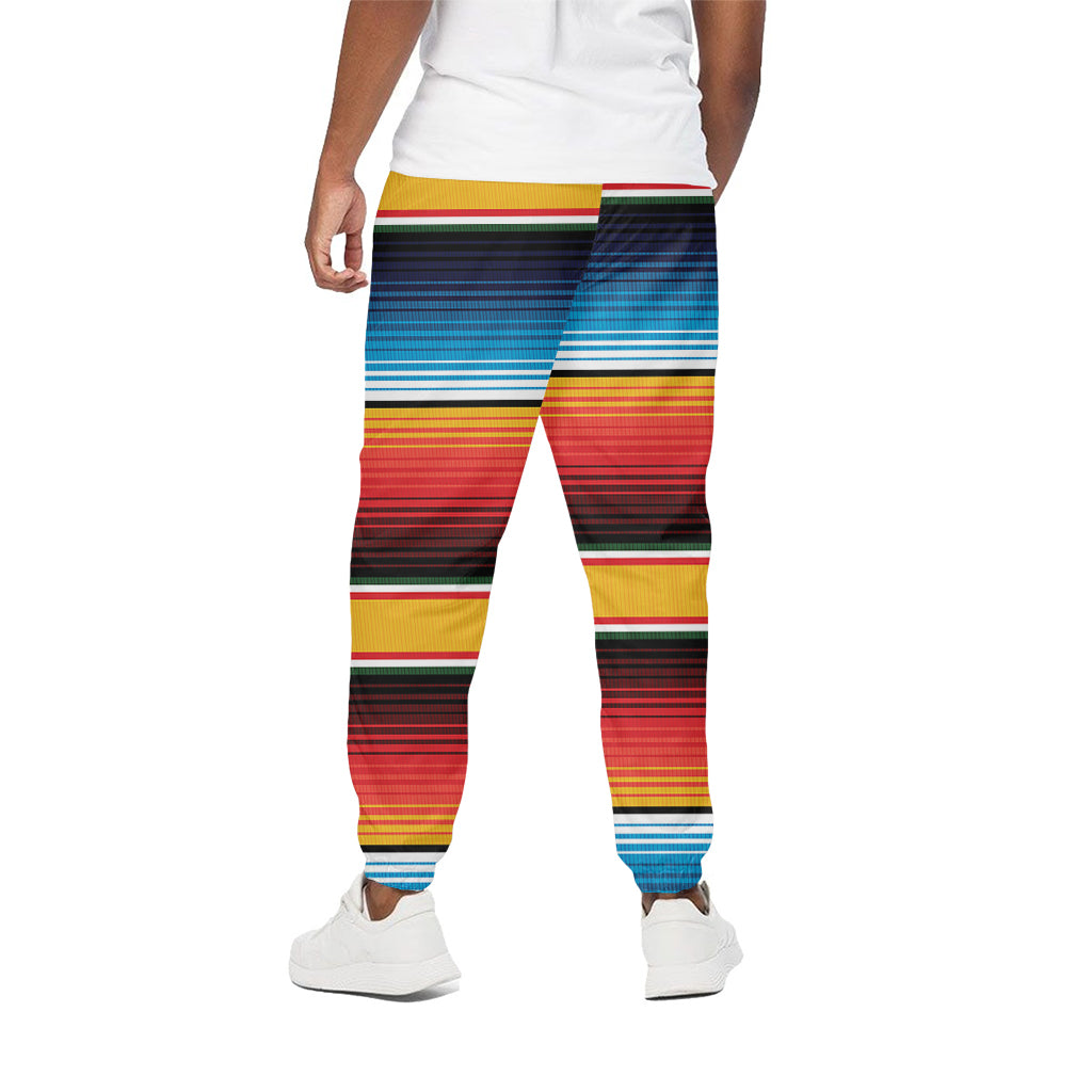 Ethnic Serape Blanket Pattern Print Cotton Pants