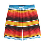 Ethnic Serape Blanket Pattern Print Cotton Shorts