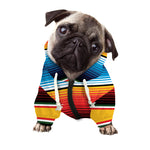 Ethnic Serape Blanket Pattern Print Dog Zip Up Hoodie