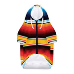 Ethnic Serape Blanket Pattern Print Dog Zip Up Hoodie
