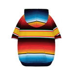 Ethnic Serape Blanket Pattern Print Dog Zip Up Hoodie