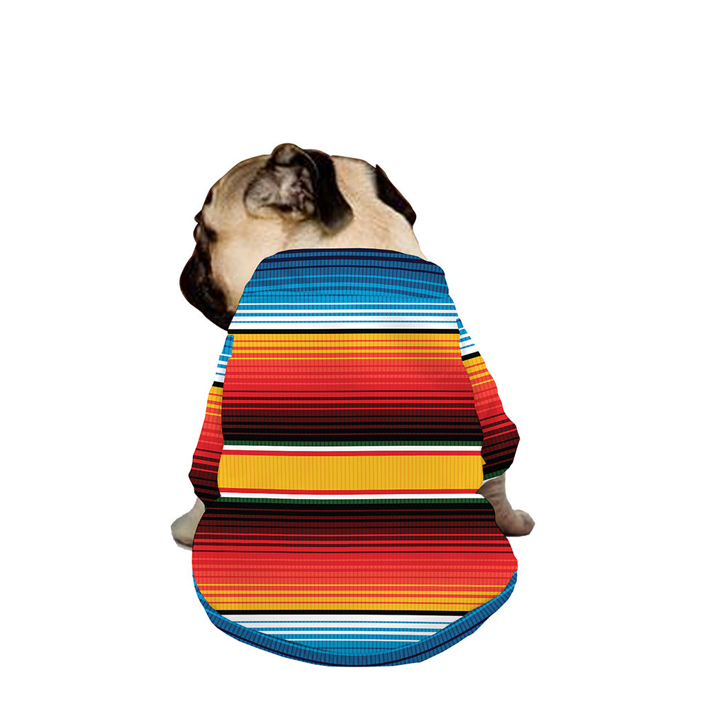 Ethnic Serape Blanket Pattern Print Dog Zip Up Jacket