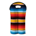 Ethnic Serape Blanket Pattern Print Double Neoprene Wine Tote