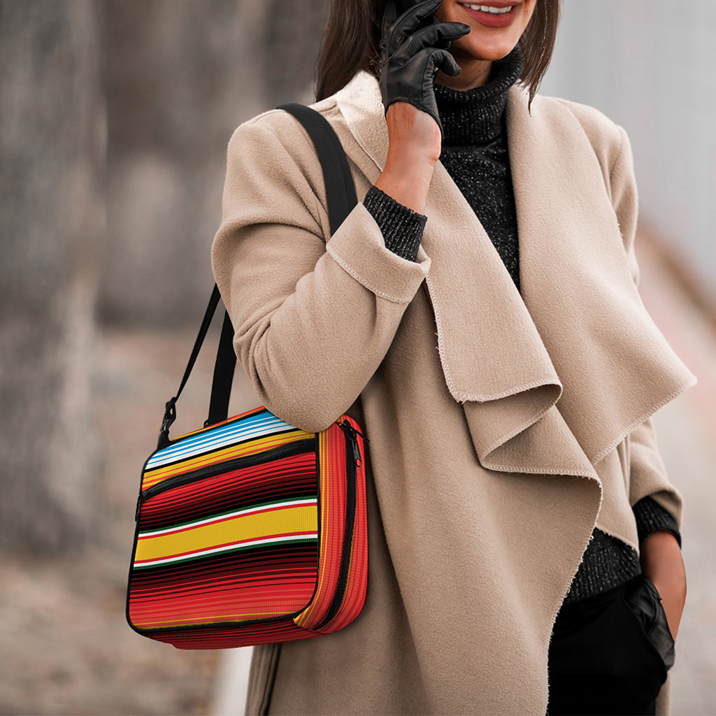 Ethnic Serape Blanket Pattern Print Double Strap Bible Bag