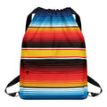 Ethnic Serape Blanket Pattern Print Drawstring Backpack