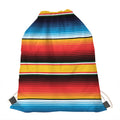 Ethnic Serape Blanket Pattern Print Drawstring Bag