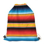 Ethnic Serape Blanket Pattern Print Drawstring Bag