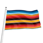 Ethnic Serape Blanket Pattern Print Flag