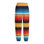 Ethnic Serape Blanket Pattern Print Fleece Lined Knit Pants