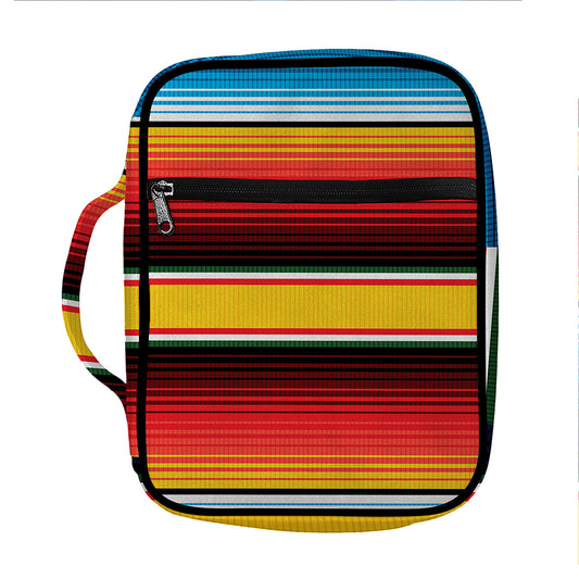 Ethnic Serape Blanket Pattern Print Front Pocket Bible Bag