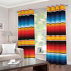 Ethnic Serape Blanket Pattern Print Grommet Curtains