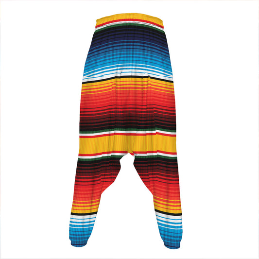 Ethnic Serape Blanket Pattern Print Hammer Pants