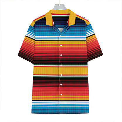 Ethnic Serape Blanket Pattern Print Hawaiian Shirt
