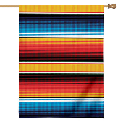 Ethnic Serape Blanket Pattern Print House Flag