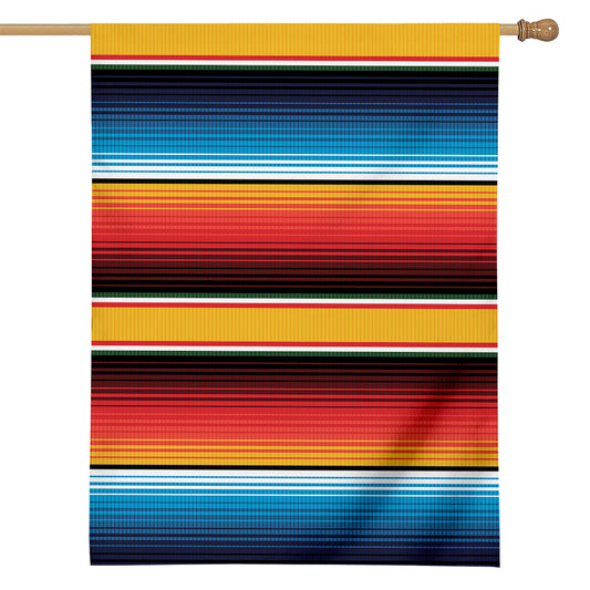 Ethnic Serape Blanket Pattern Print House Flag