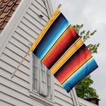 Ethnic Serape Blanket Pattern Print House Flag