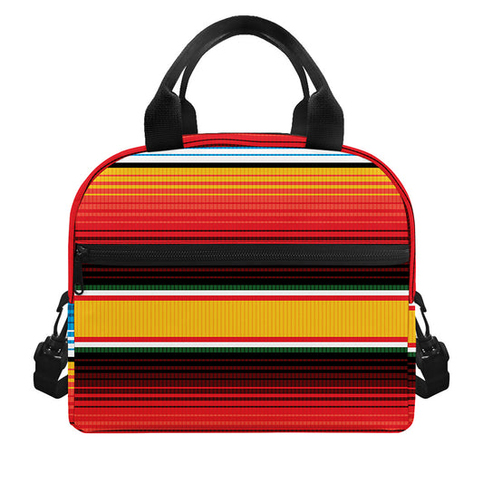 Ethnic Serape Blanket Pattern Print Insulated Lunch Bag
