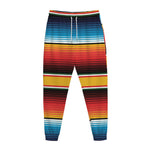 Ethnic Serape Blanket Pattern Print Jogger Pants
