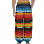 Ethnic Serape Blanket Pattern Print Lantern Pants