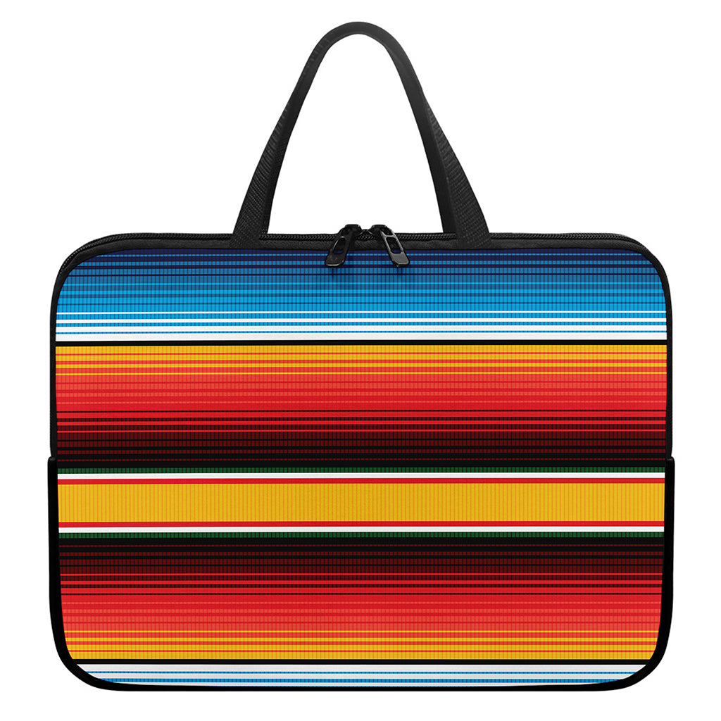 Ethnic Serape Blanket Pattern Print Laptop Sleeve With Handle