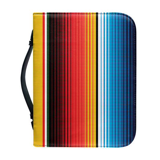 Ethnic Serape Blanket Pattern Print Leather Bible Cover
