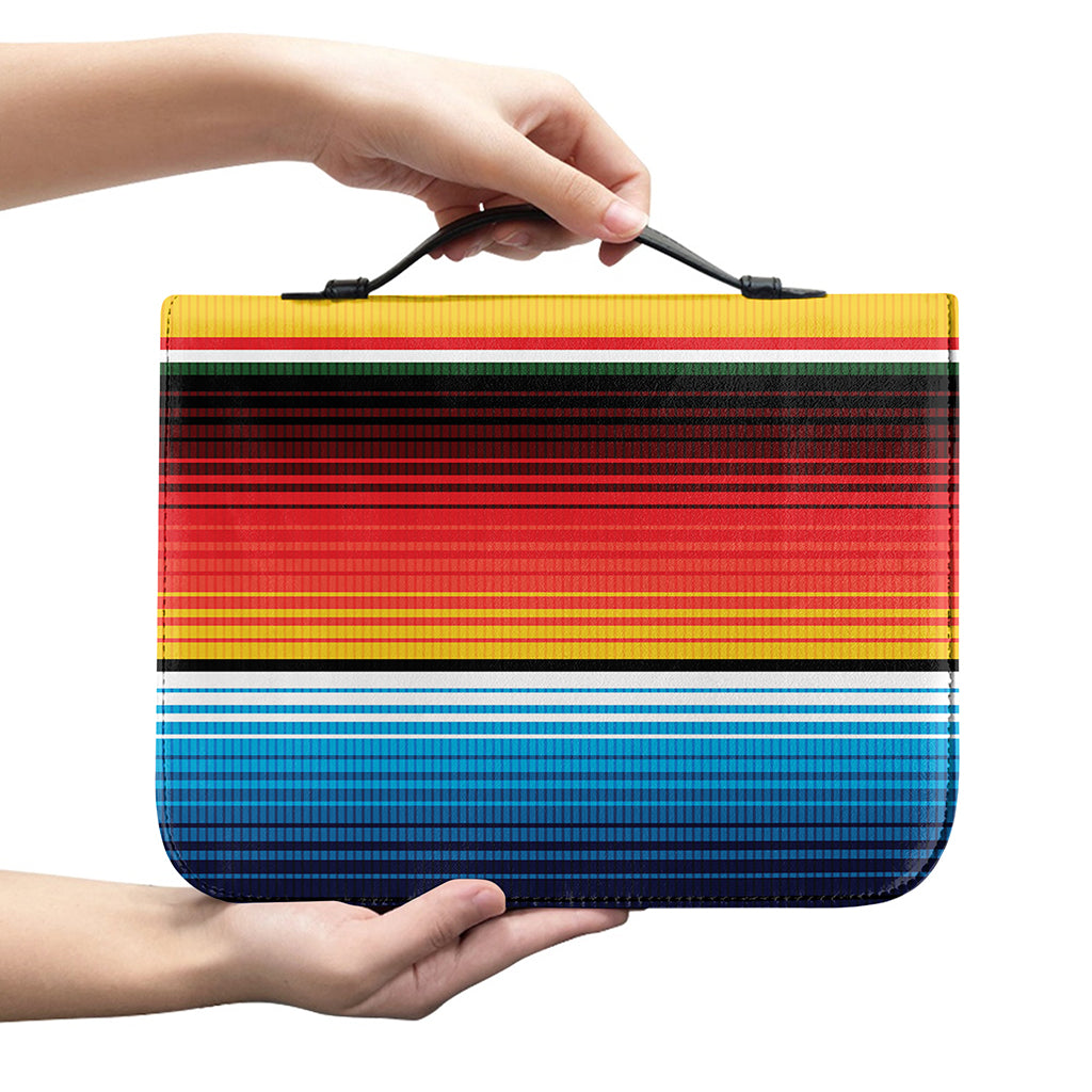 Ethnic Serape Blanket Pattern Print Leather Bible Cover