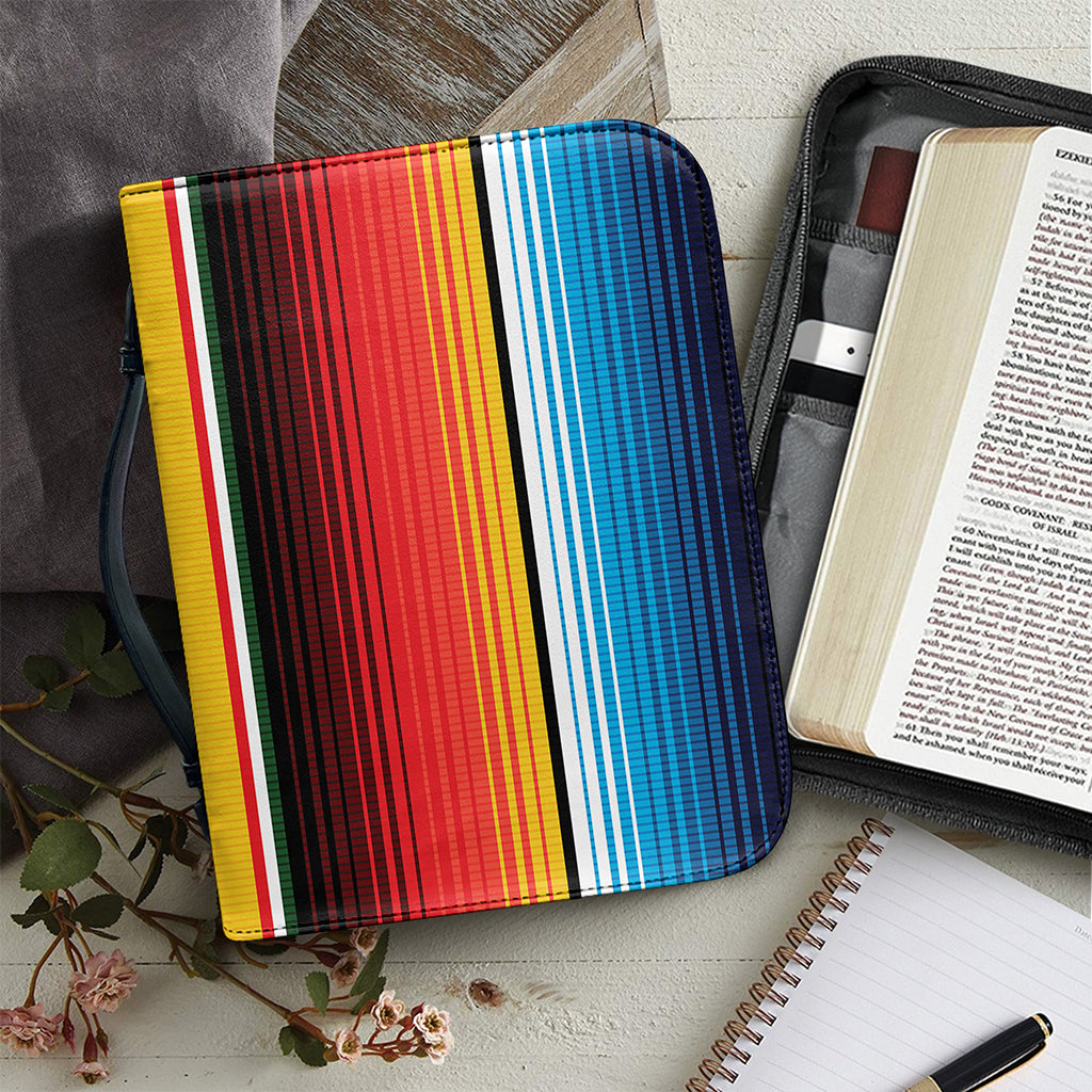 Ethnic Serape Blanket Pattern Print Leather Bible Cover