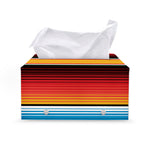 Ethnic Serape Blanket Pattern Print Leather Tissue Box Cover